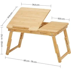 Bambusowe biurko, stół do laptopa