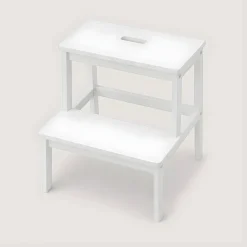 Bambusowy taboret ze schodkiem KROK, wys. 46 cm