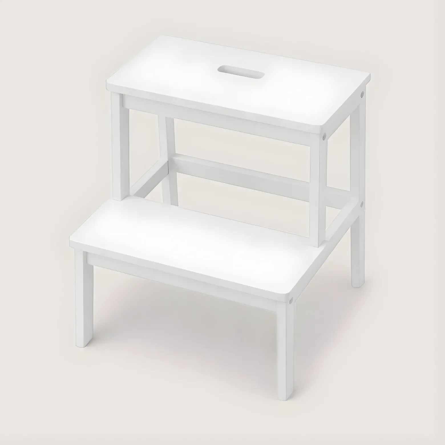 Bambusowy taboret ze schodkiem KROK, wys. 46 cm