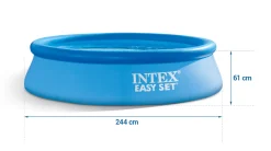 Basen ogrodowy rozporowy 244x61cm Intex zestaw 6w1