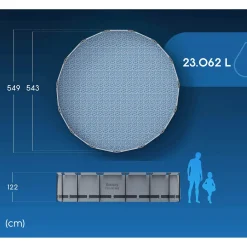 Basen ogrodowy stelażowy 549x122cm Bestway 56462