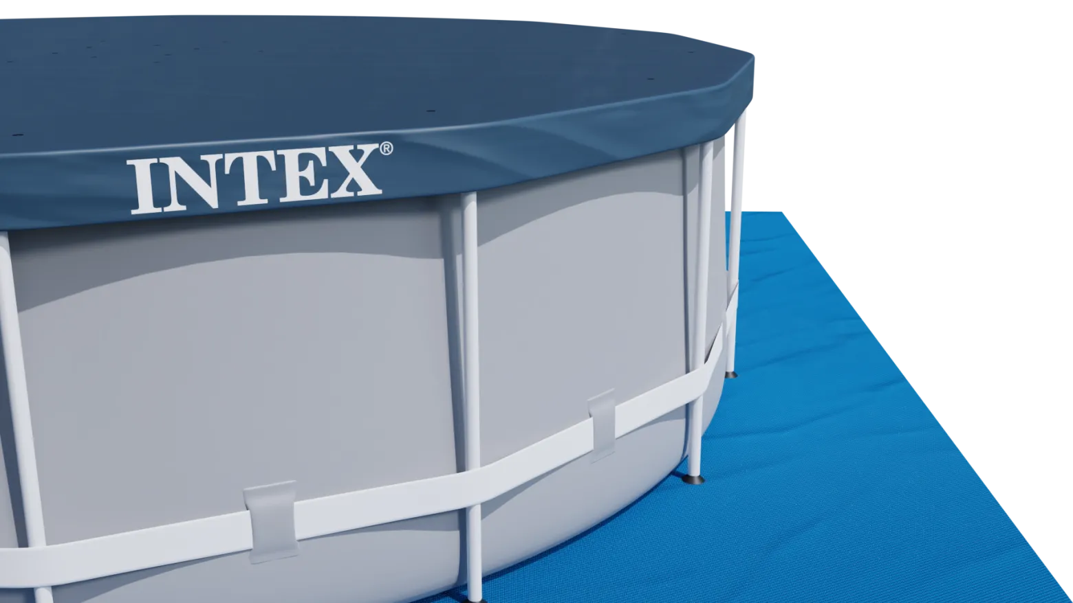 Basen ogrodowy stelażowy 610x132cm Intex zestaw 21w1