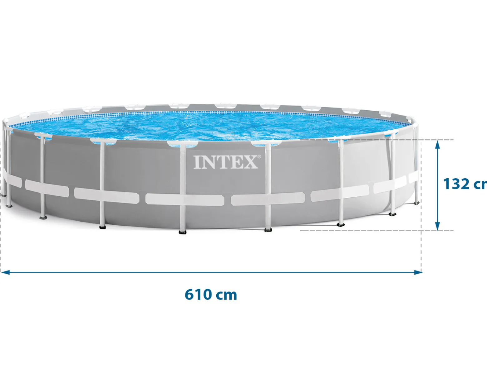 Basen ogrodowy stelażowy 610x132cm Intex zestaw 21w1