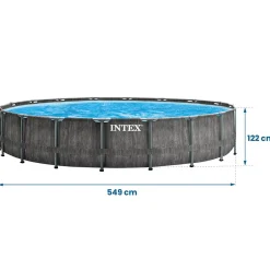 Basen ogrodowy stelażowy 549x122cm Intex zestaw 18w1