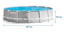 Basen ogrodowy stelażowy 427x107cm Intex zestaw 21w1
