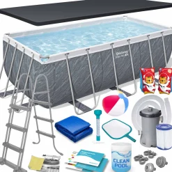 Basen ogrodowy stelażowy 412x201x122cm Bestway 56722-17w1