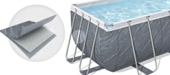 Basen ogrodowy stelażowy 412x201x122cm Bestway 56722-17w1