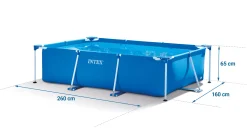 Basen ogrodowy stelażowy 260x160x65cm Intex zestaw 16w1