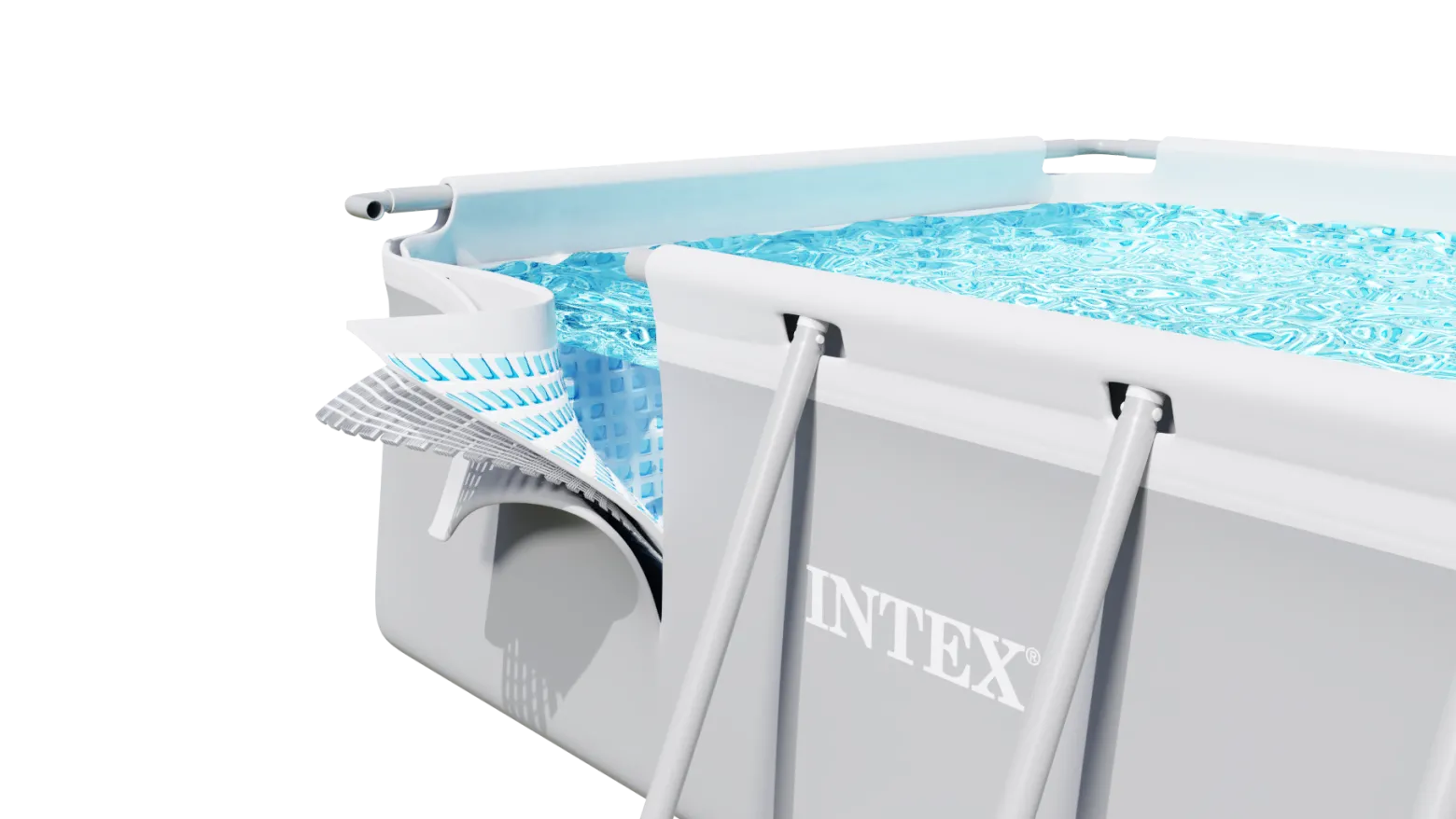 Basen ogrodowy stelażowy 488x244x107cm Intex zestaw 21w1