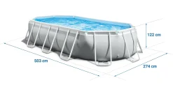 Basen ogrodowy stelażowy 503x274x122cm Intex zestaw 18w1