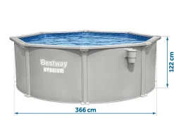 Basen stelażowy Hydrium 366x122 Bestway całoroczny 56574 zestaw