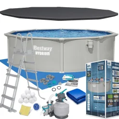 Basen stelażowy Hydrium 457x122 Bestway całoroczny 56384 zestaw