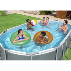 Basen stelażowy ogrodowy Bestway owalny 488x305x107cm zestaw 18w1