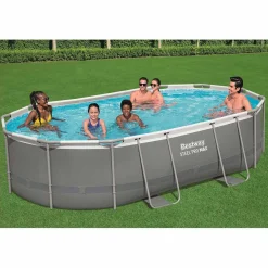 Basen stelażowy ogrodowy Bestway owalny 488x305x107cm zestaw 18w1