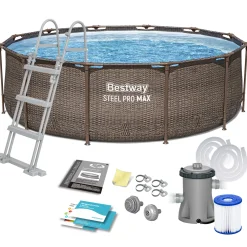 Basen stelażowy ogrodowy 366x100cm Bestway 56709 zestaw