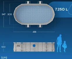 Basen stelażowy ogrodowy 427x250x100 Bestway 12w1