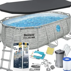 Basen stelażowy ogrodowy 427x250x100 Bestway 12w1