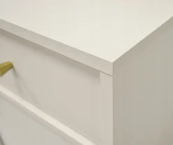 Beżowa SZAFKA RTV 180 cm AVILA Wisząca Złote Uchwyty METAL