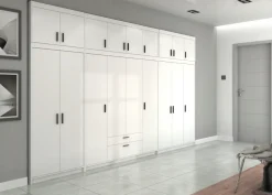 Biała Duża Szafa Garderoba 400cm Nadstawki Modułowa 3 kolory lp