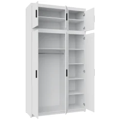 Biała Duża Szafa Garderoba 400cm Nadstawki Modułowa 3 kolory lp