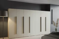 Biała Garderoba Szafa 350 cm Gładka Uchwyty 5 Kolorów Dk