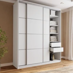 Biała szafa przesuwna 200 cm TOP MAX