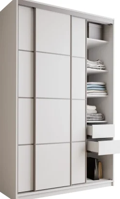 Biała szafa przesuwna 150 cm TOP MAX