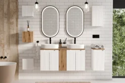 BIAŁA szafka łazienkowa z blatem 50 cm NOVA WHITE 82-50 z szufladami