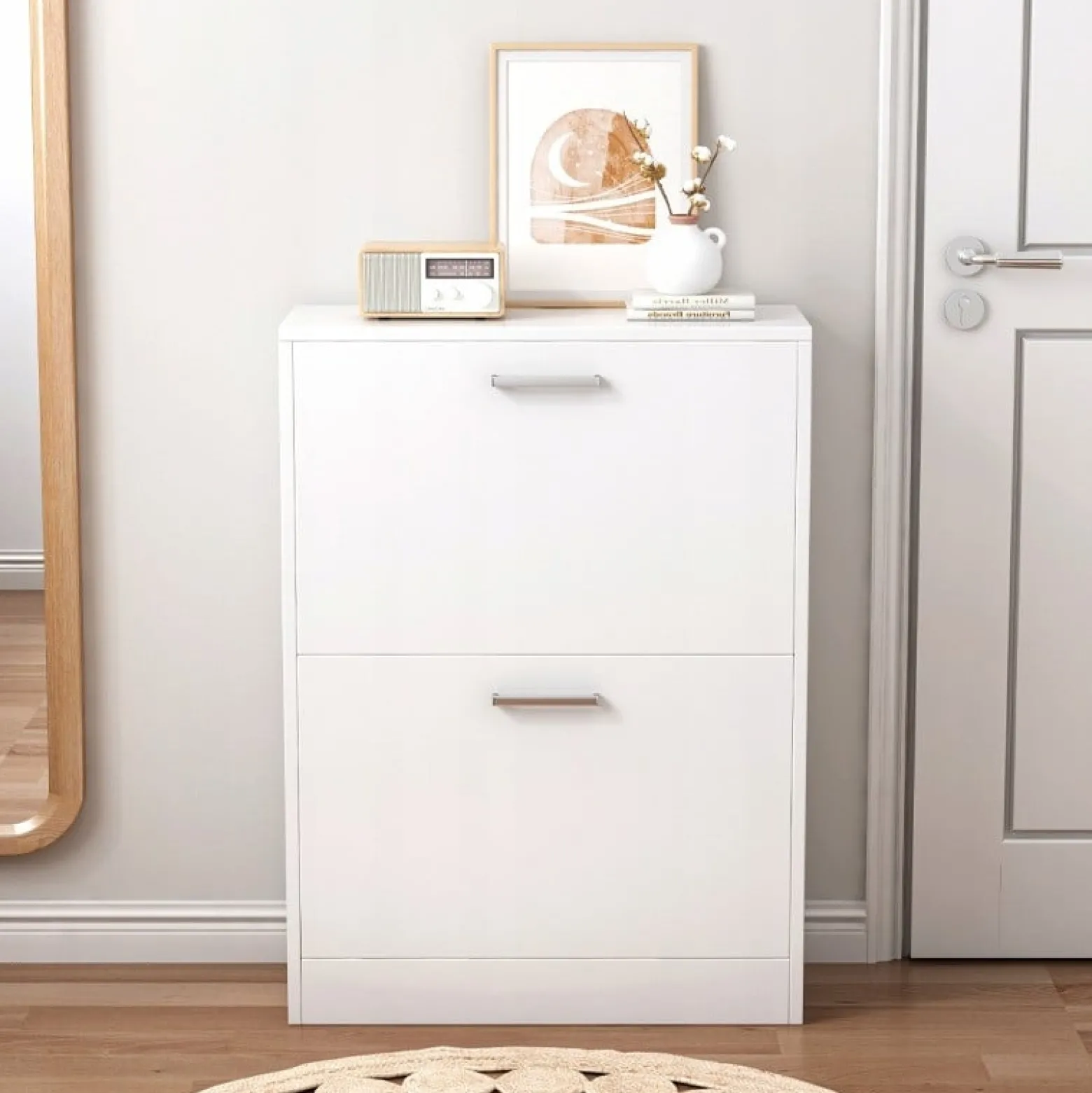 Biała szafka na obuwie loft nowoczesna 60 cm