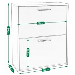 Biała szafka na obuwie loft nowoczesna 60 cm