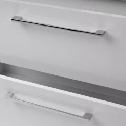 Biała Szafka pod Umywalkę Łazienkowa 80x40 Wysoki Połysk Cichy Domyk