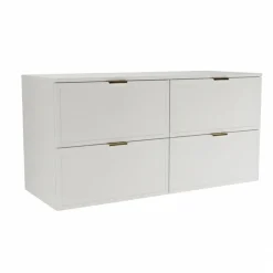 Biała Szafka pod Umywalkę z Blatem 120cm Fronty Ramka Roma