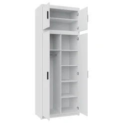 Biała Wysoka Duża Szafa Garderoba 476cm Modułowa Nadstawki h 245cm lp