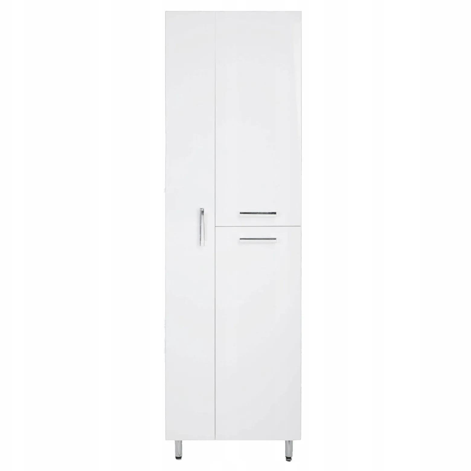 Biały Słupek Łazienkowy na mop 55x180 Front Połysk Szafka