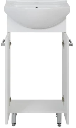 Biały Zestaw do Łazienki Stojący 45cm 5 Elementów