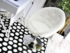 Biały Fotel Lounge 3 Z Ekoskóry Do Biura I Salonu