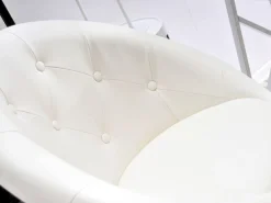 Biały Fotel Lounge 3 Z Ekoskóry Do Biura I Salonu