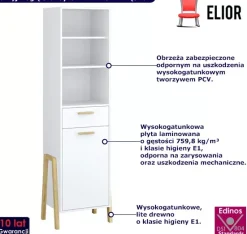 Biały otwarty regał w stylu skandynawskim - Jovro