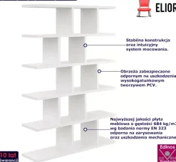 Biały skandynawski regał wiszący lub stojący - Tireon