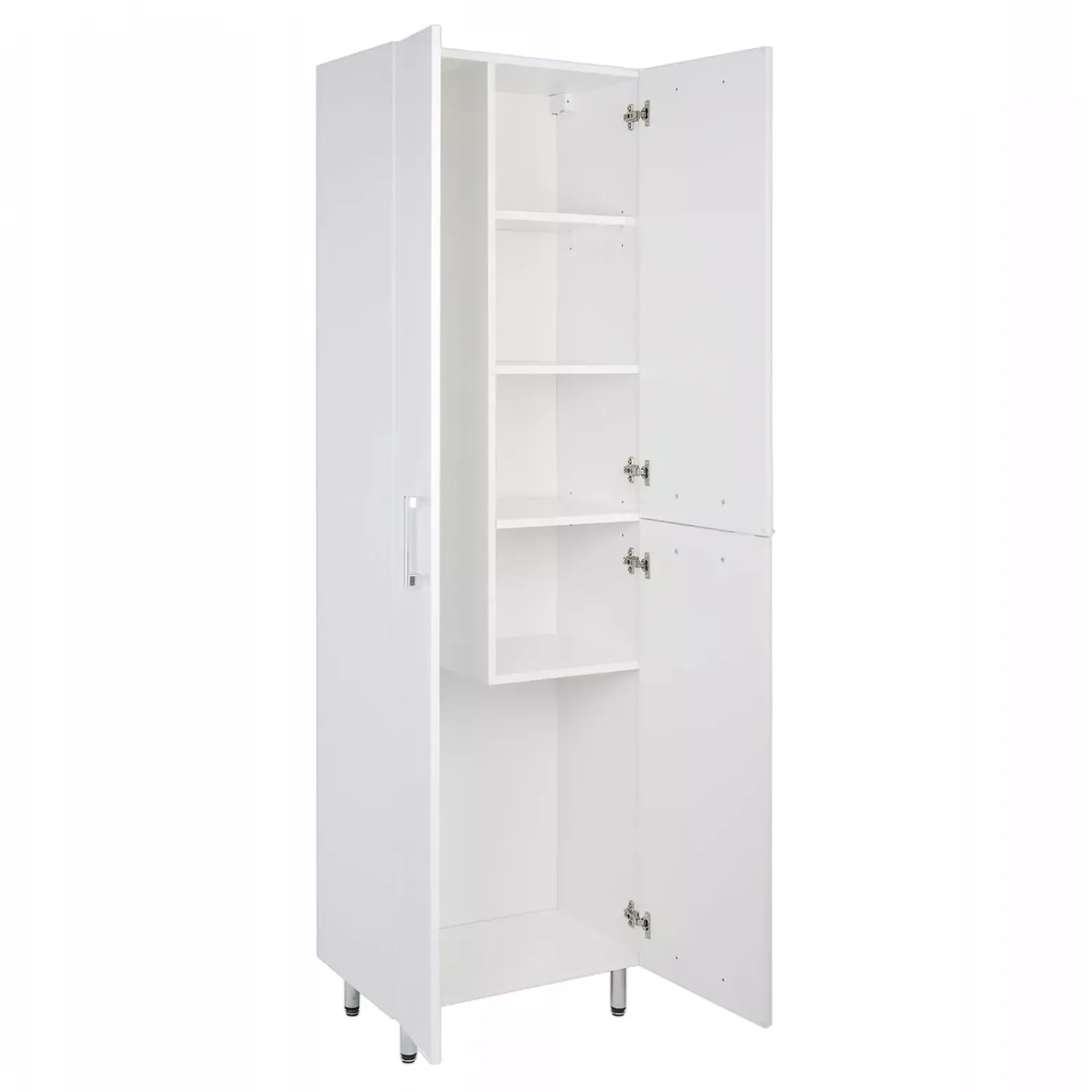 Biały Słupek Łazienkowy na mop 55x180 Front Połysk Szafka