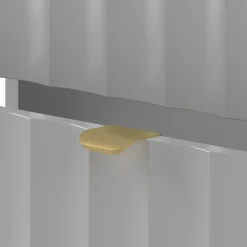 Biały Zestaw Łazienkowy 80cm Szafka z Blatem Umywalka Ryflowane Fronty