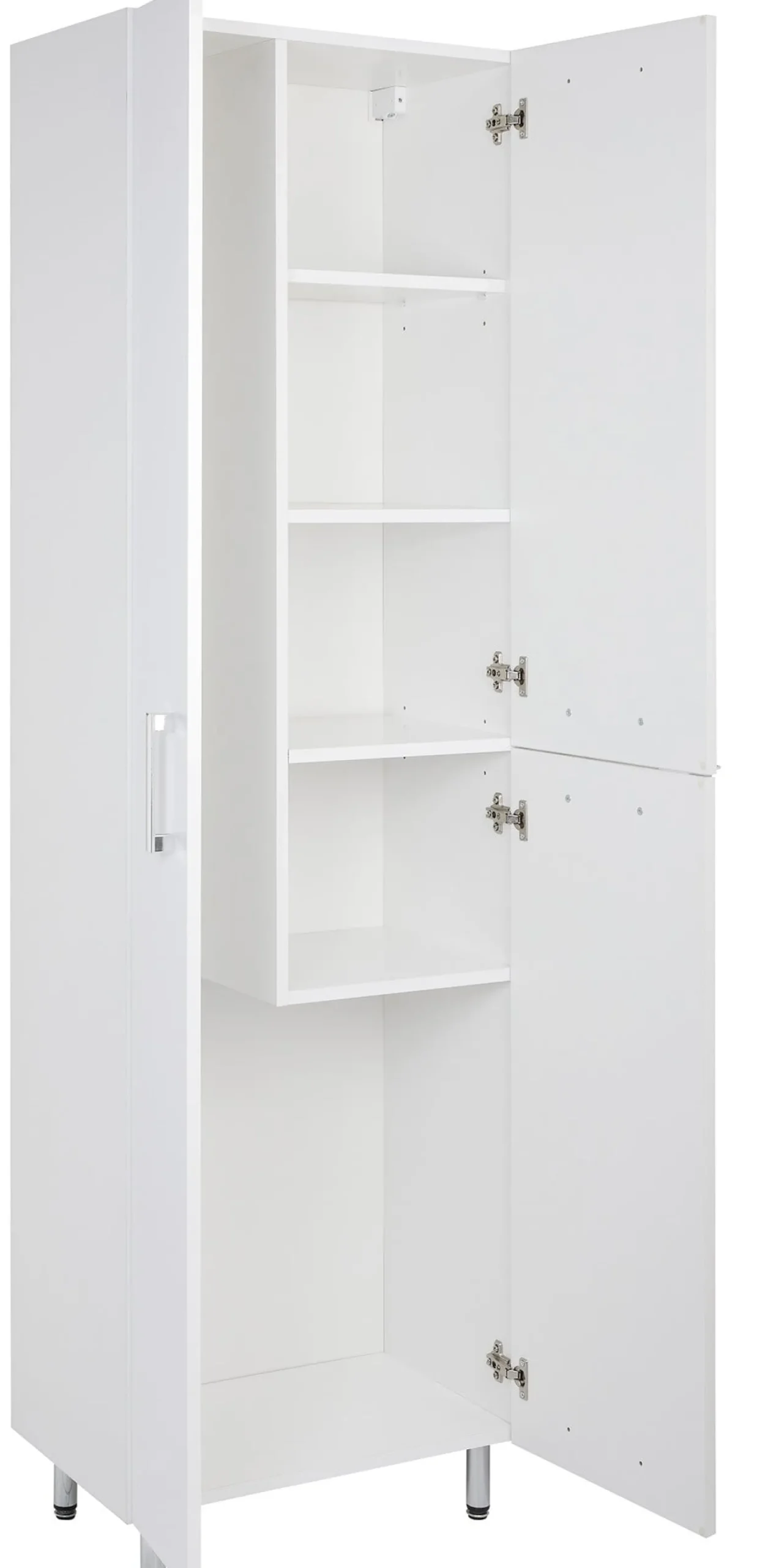 Biały Zestaw do Łazienki Stojący 55cm 6 Elementów
