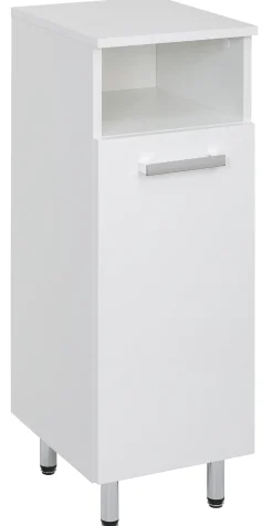 Biały Zestaw do Łazienki Stojący 45cm Szafka z Umywalką Półsłupek Lupo