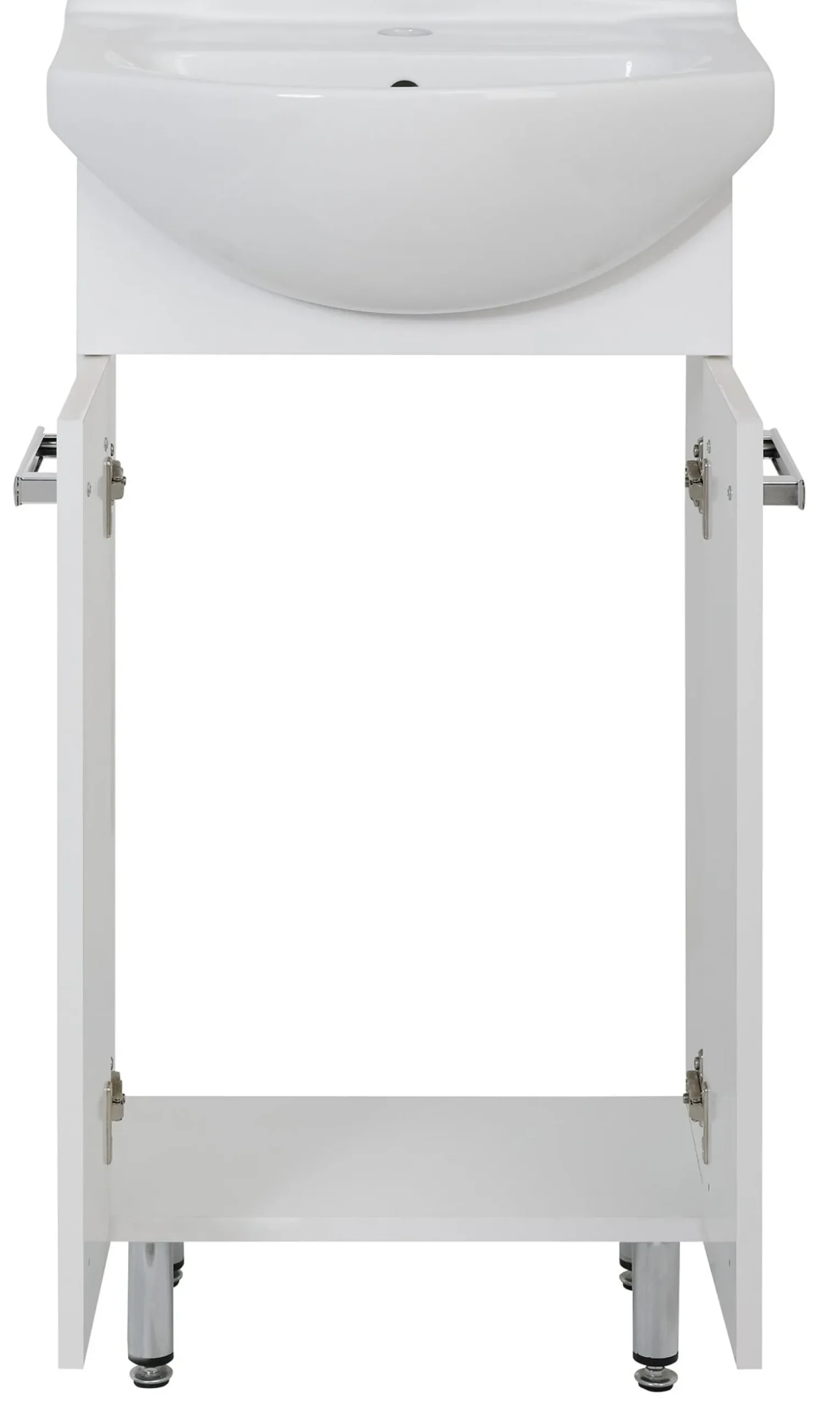 Biały Zestaw do Łazienki Stojący 45cm 4 Elementy