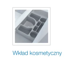 Biały Zestaw Mebli Łazienkowych 60cm Szafka z Umywalką Półsłupek Lustro