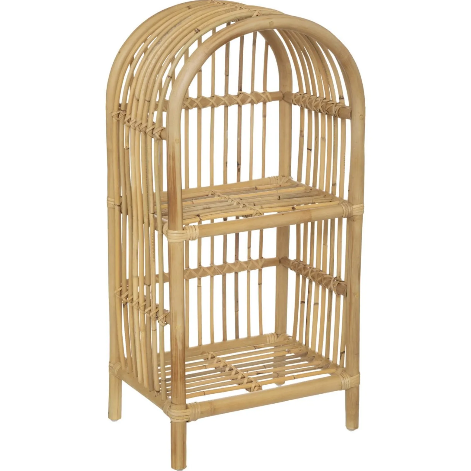 Biblioteczka na książki, rattanowa, 76 cm