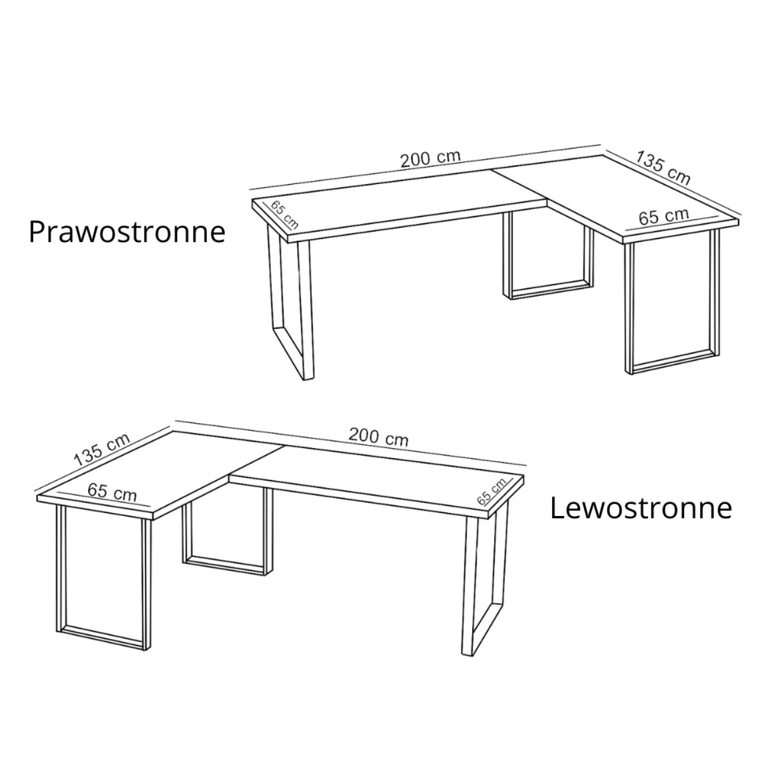 Biurko Narożne Vini Złoty Craft Lewostronne 18Mm Blenda Led