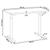 Biurko regulowane manualnie 120x72 cm białe