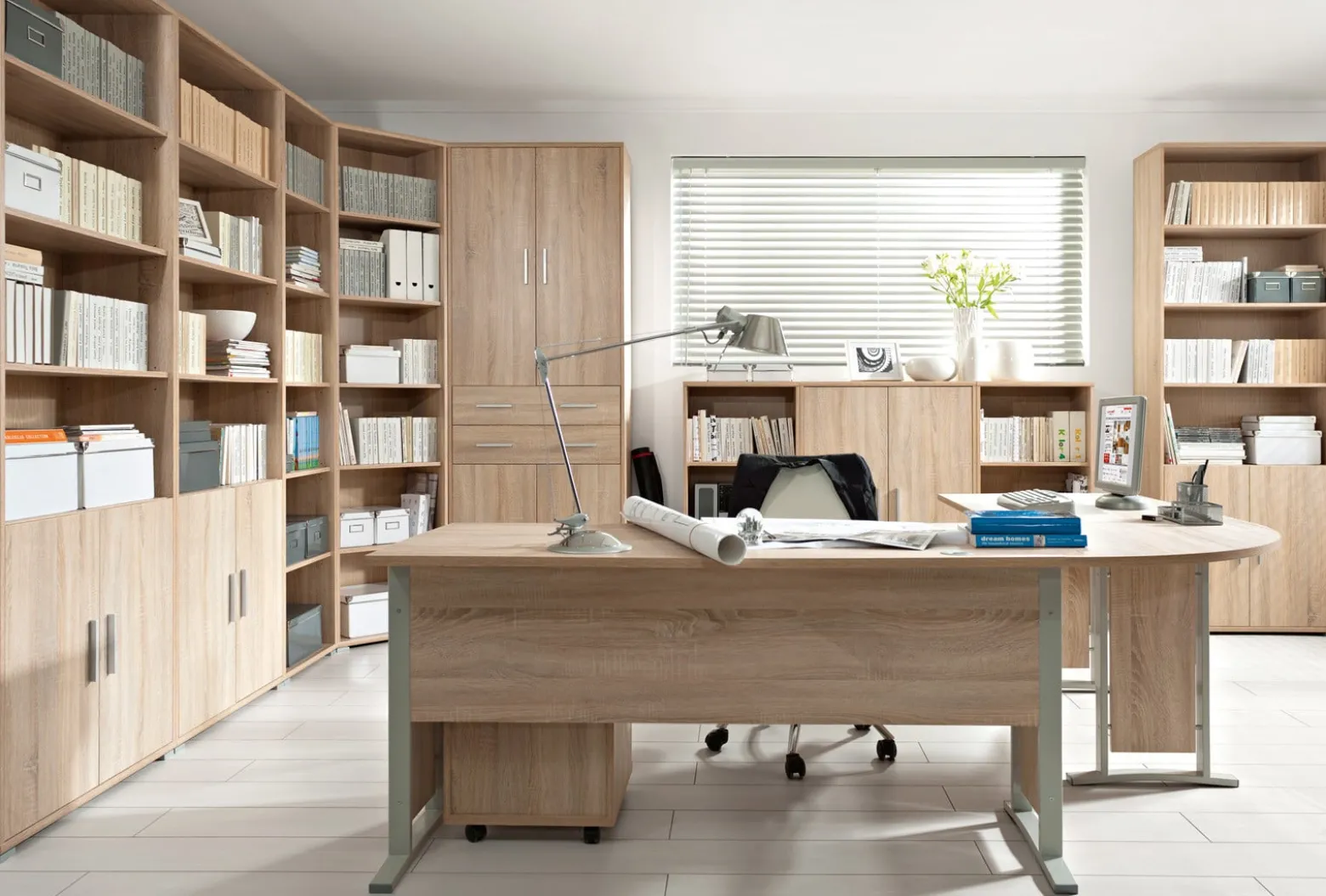 Biurko Brw Office 150 cm dąb sonoma