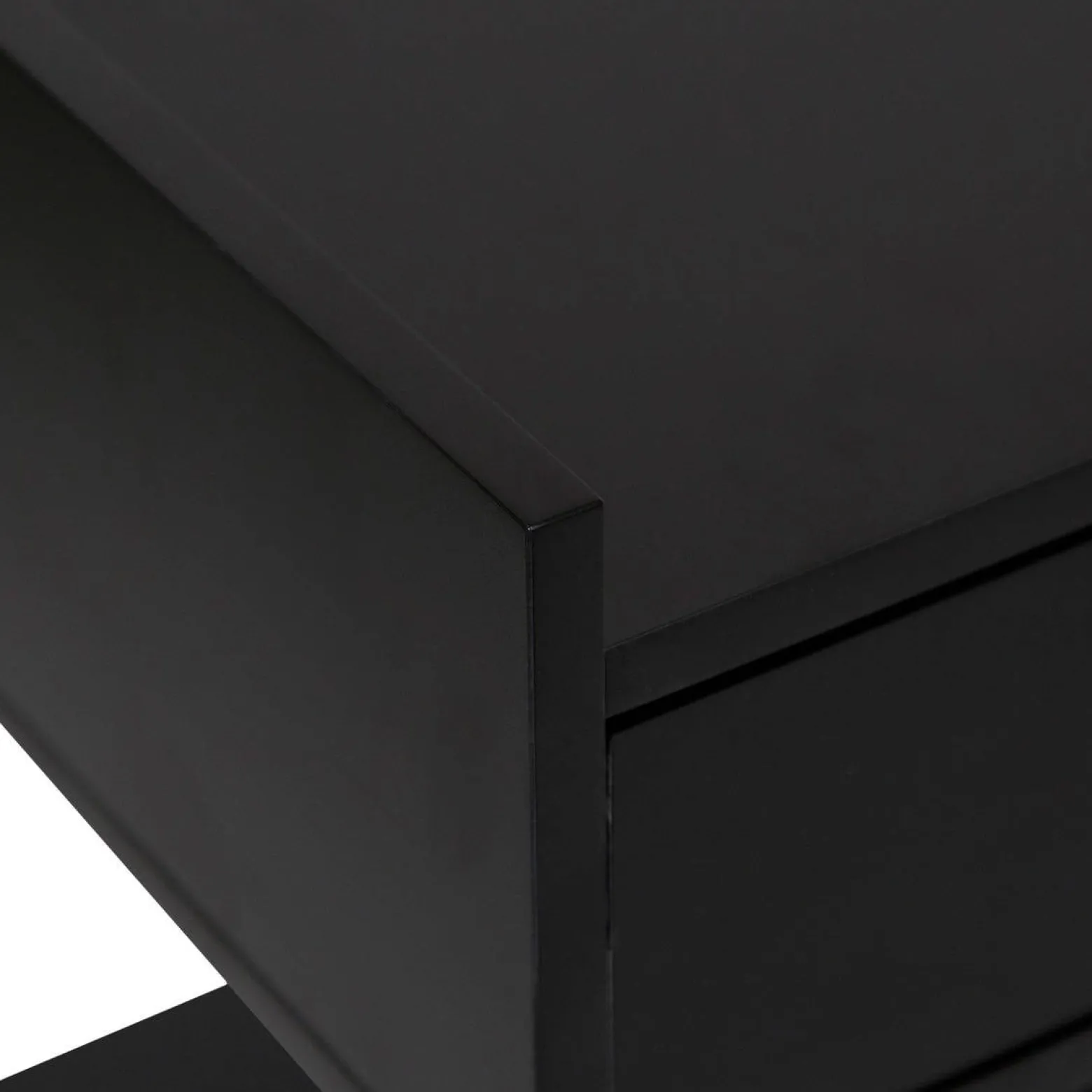 Biurko czarne z szufladami TEDY, 110 x 55 x 78,5 cm